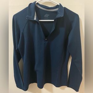 EMS Eastern Mountain Sports Women's Quarter Zip Pullover Size M Blue